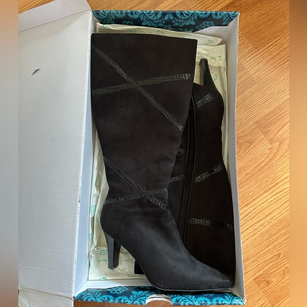 Impo Black Heeled Boots for Women